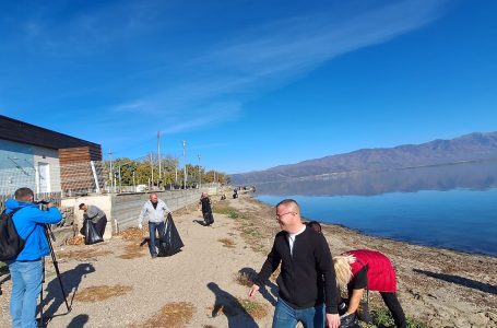 Со механизација и рачно се чистеше крајбрежието на Дојранско Езеро